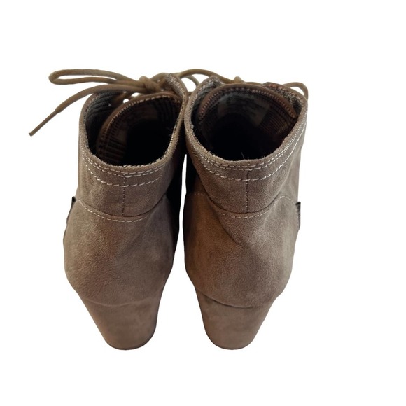 route 66 Emerson Taupe women's size 9M. Brown Wedge booties fabric Upper #83 - Picture 3 of 9